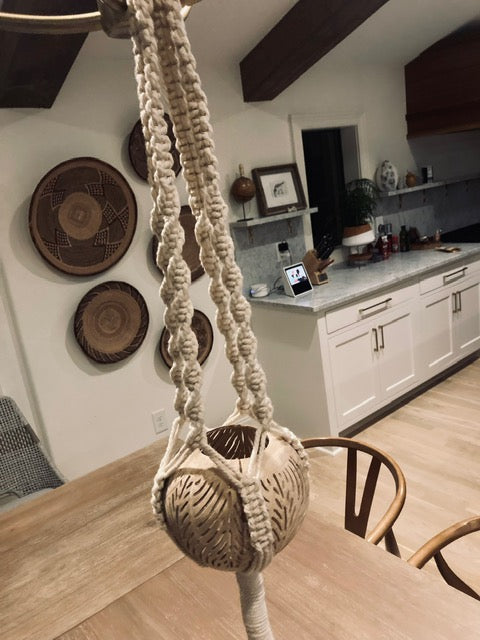 Macrame Plant Hanger For Kokedama or Pot