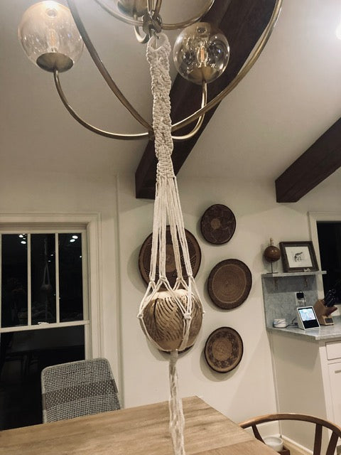Macrame Plant Hanger For Kokedama or Pot
