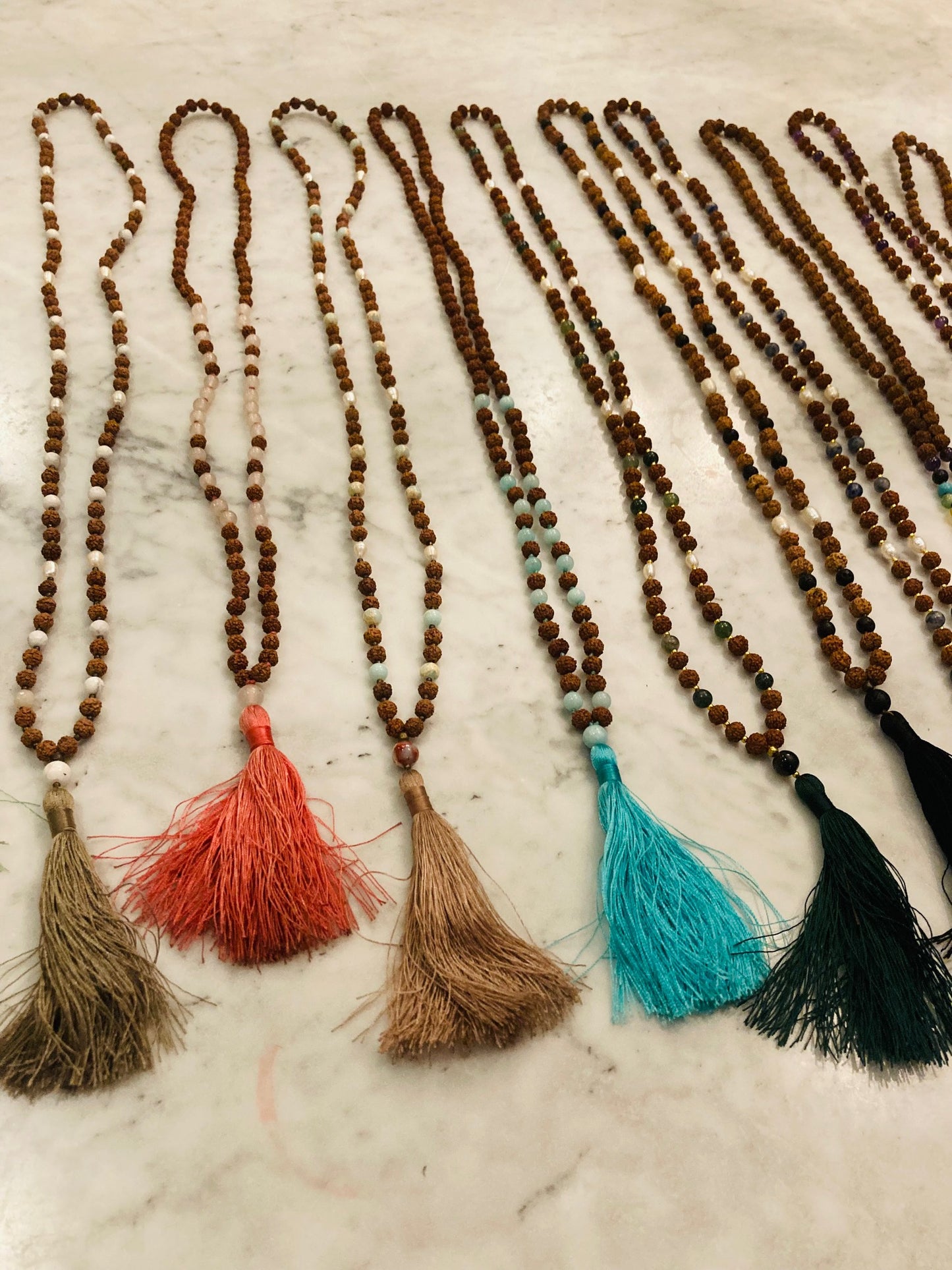 Handmade Rudraksha Mala Beads From Ubud Bali Indonesia