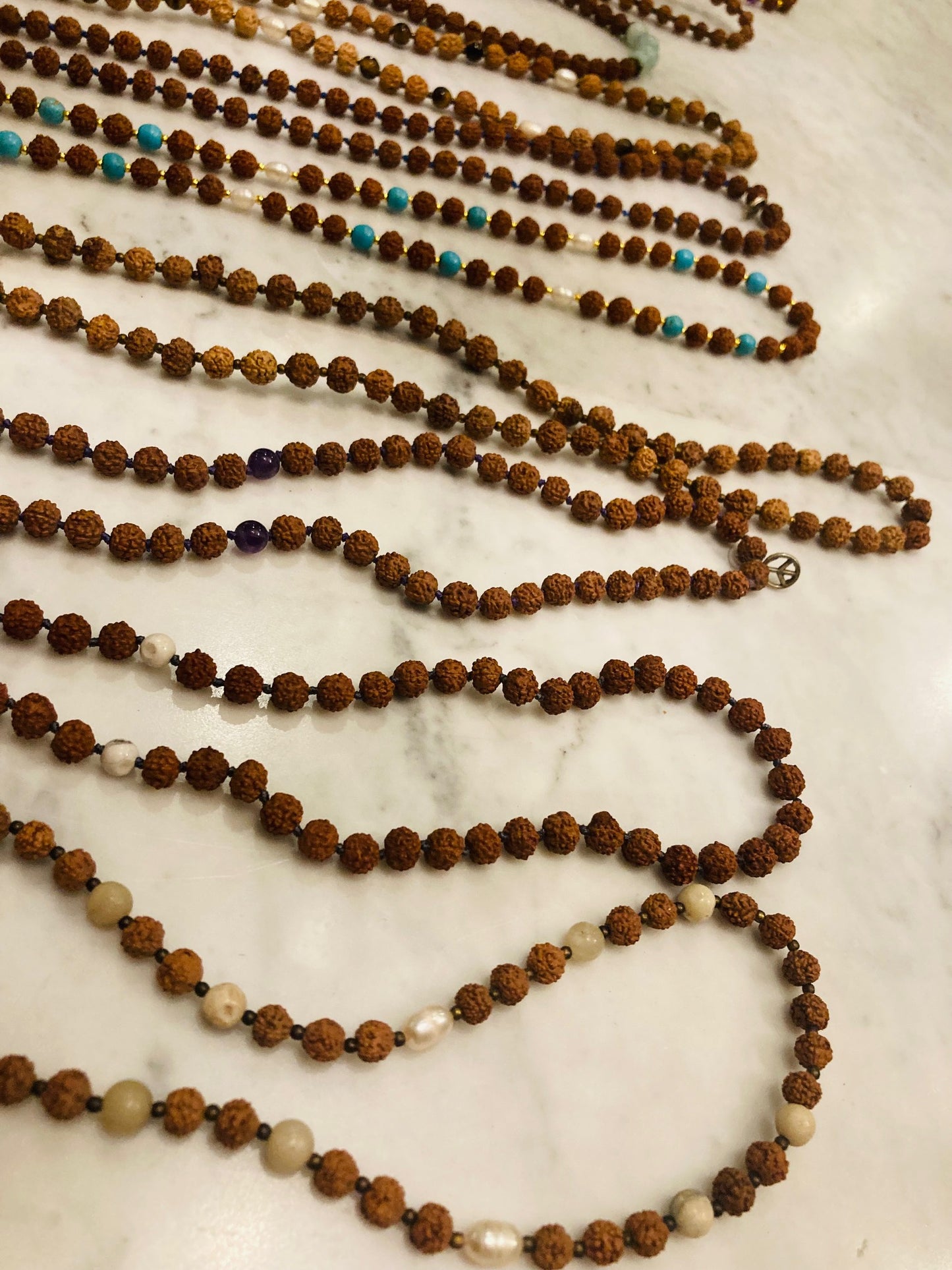 Handmade Rudraksha Mala Beads From Ubud Bali Indonesia