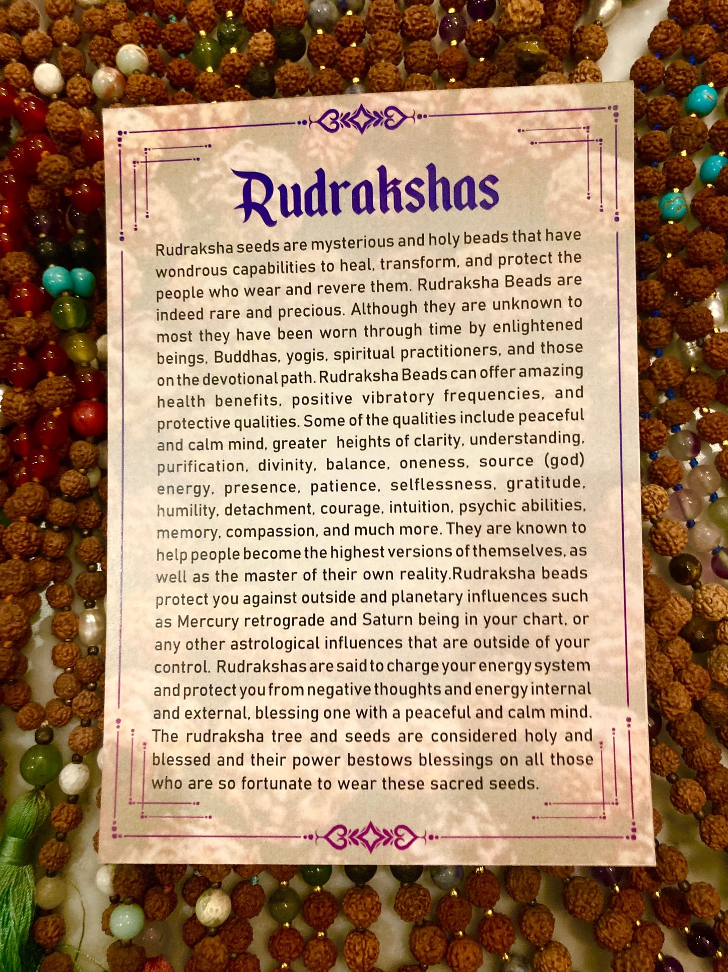 Handmade Rudraksha Mala Beads From Ubud Bali Indonesia