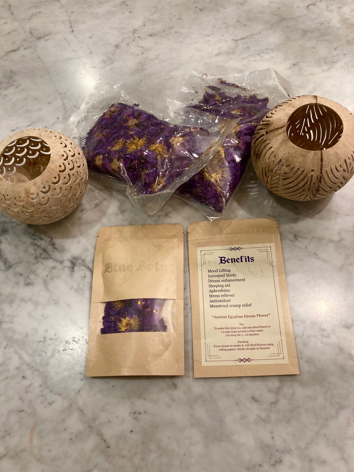 Blue Lotus Dried Flowers